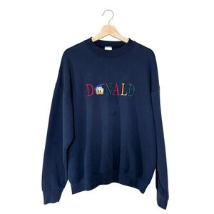 Vintage 90's Mickey & Co Donald Duck Embroidered Crewneck Mens XL